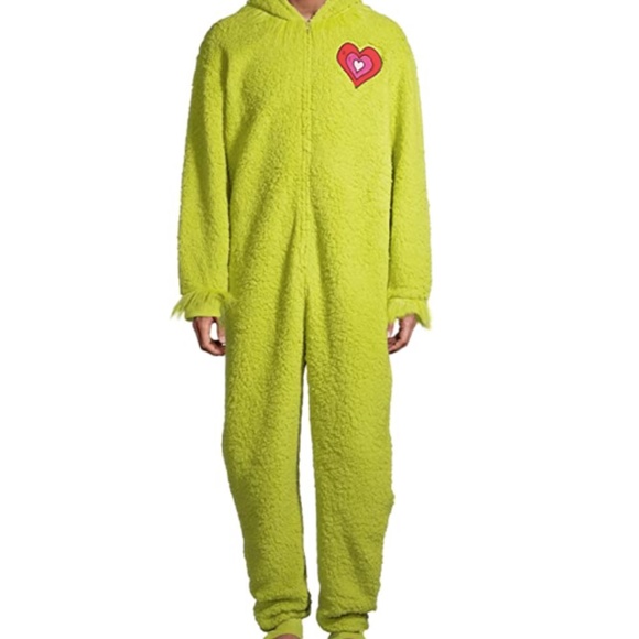 Seuss Other New The Grinch Mens Fuzzy Plush Warm Holiday